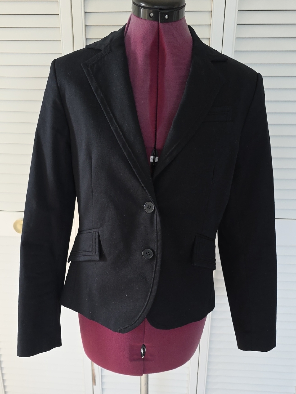 Kenar Black Cotton Blazer Size 6